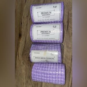 Purple Mesh Ribbon Set